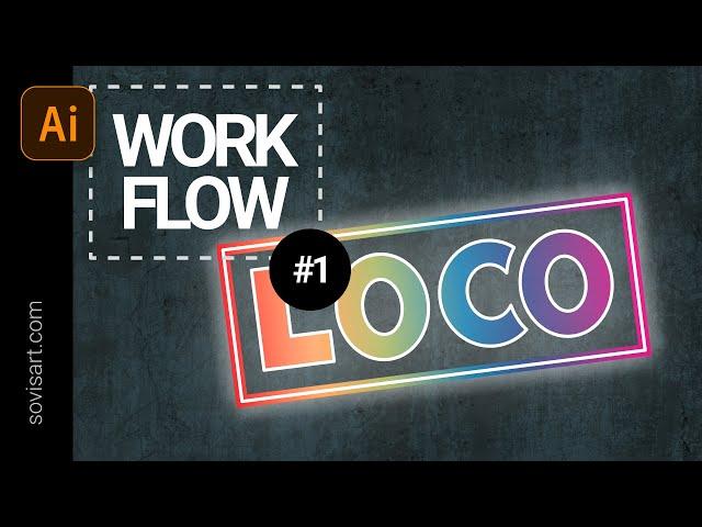 Workflow #1 in Illustrator neon creation