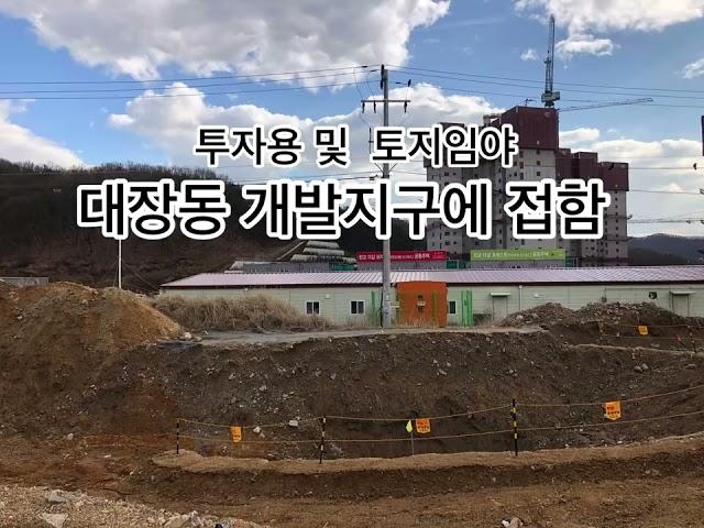 성남시 대장동 특수목적 개발 또는 투자용 토지임야