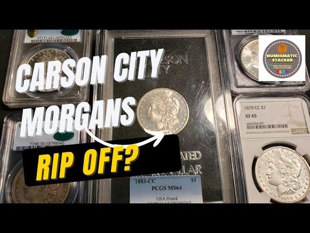 Numismatic Stacker is Silver Struck by Carson City Morgan dollars.