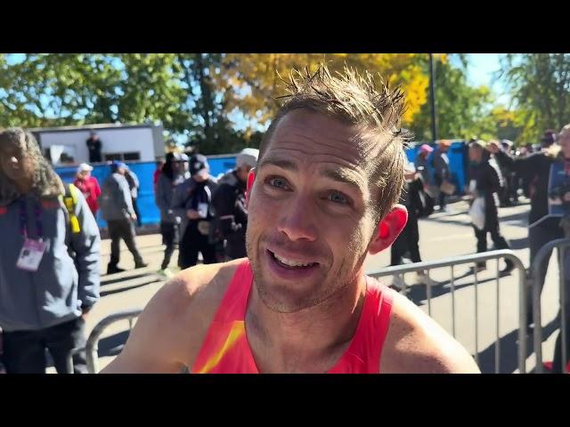 CJ Albertson after running 2:10 for 10th at 2024 NYC Marathon