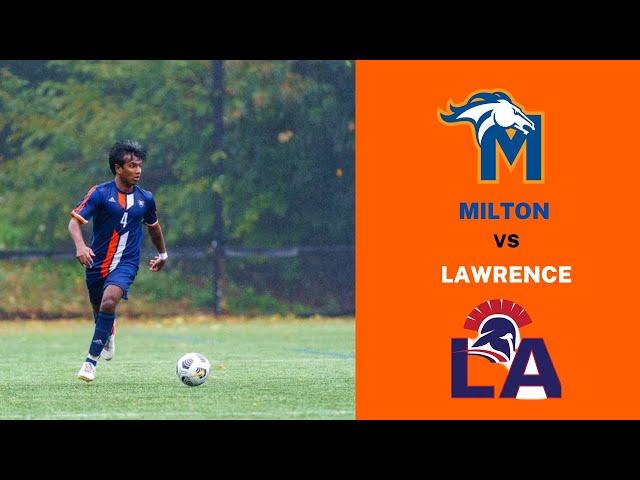 Milton Academy v. Lawrence Academy | Match Highlights | (9/23/2022)