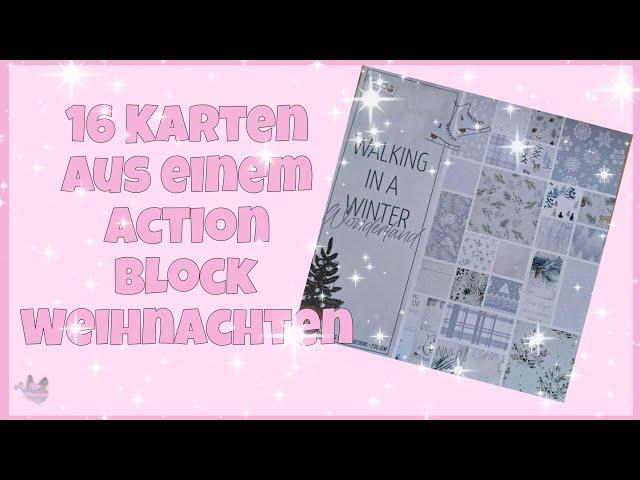  16 Karten aus einem Action Block  Weihnachten