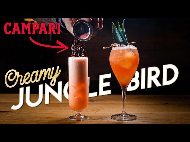 Fluffy Jungle Bird Cocktail - Sprinkled with Campari Dust!