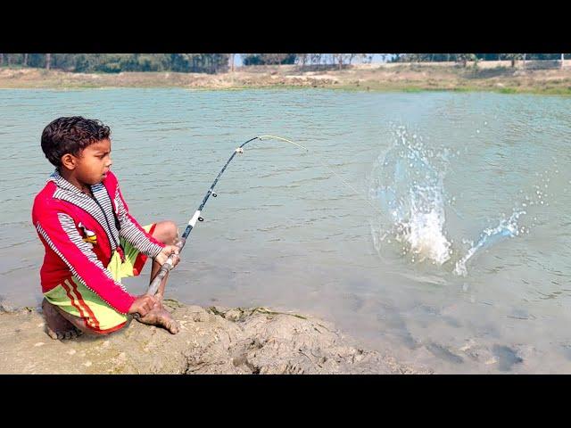 Best Fishing Video ~ Village Smart Boy Fishing With Hook ~ Traditional Hook Fishing