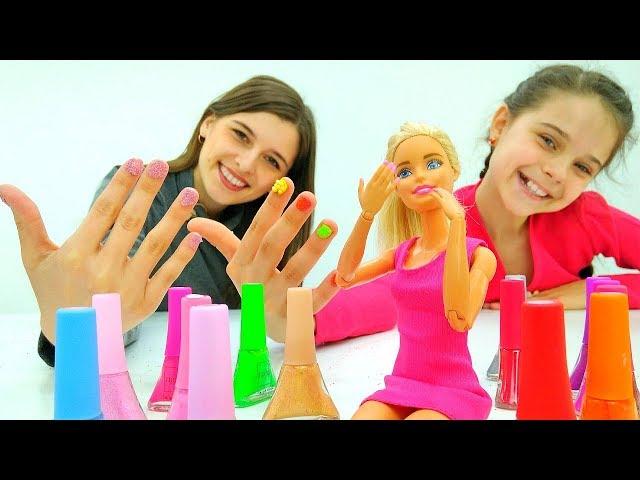 Модный маникюр для Барби! - Видео с куклами – Игры в одевалки.
