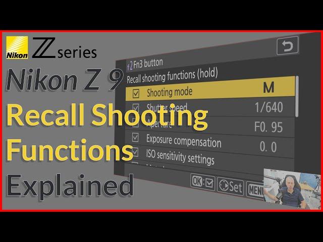 Recall Shooting Functions - Nikon Z9