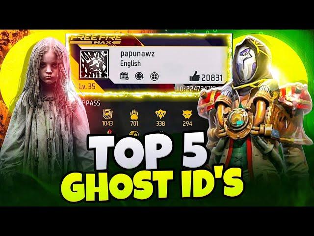 Top 5 Most Dangerous Ghost Id !!! - Searching Ghost ids in Free fire - Gaming with Raahim