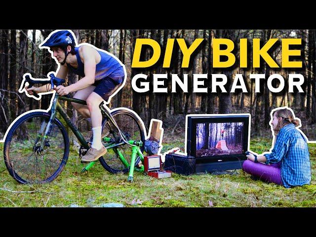 Homemade Bicycle Generator // Burn Calories and Make Electricity