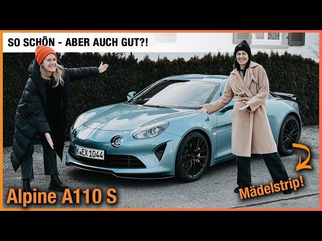 Alpine A110 S im Test (2025) Unser Mädelstrip im 300 PS Leichtbau Sportwagen! Fahrbericht | Review