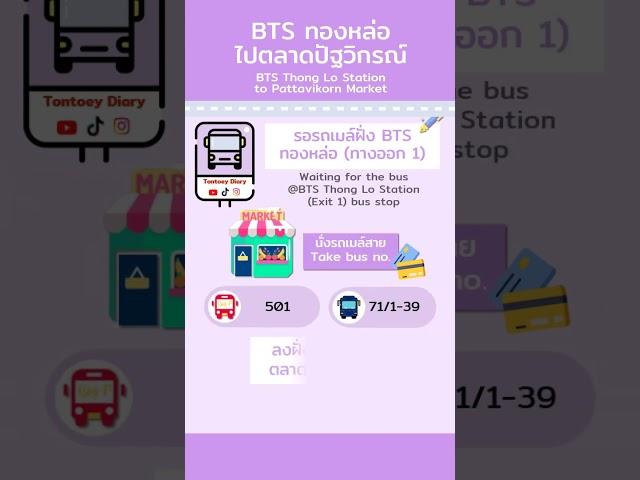 2 สายรถเมล์ | จากBTS ทองหล่อ ไปตลาดปัฐวิกรณ์