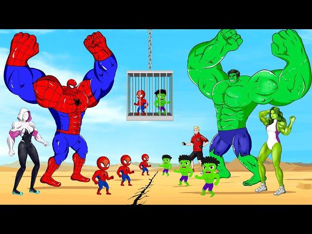 Evolution Of SPIDERMAN Family Vs Evolution Of HULK Family : Returning From The Dead SECRET - FUNNY