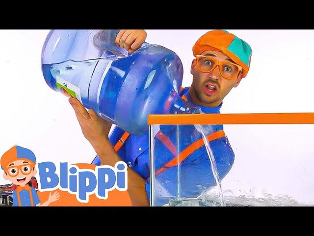 Learn to Wash Toy Trucks | Blippi | Life at Sea | Kids Ocean Learning | Toddler Show