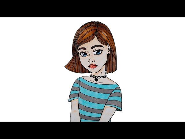 Как нарисовать девочку/How to draw a girl