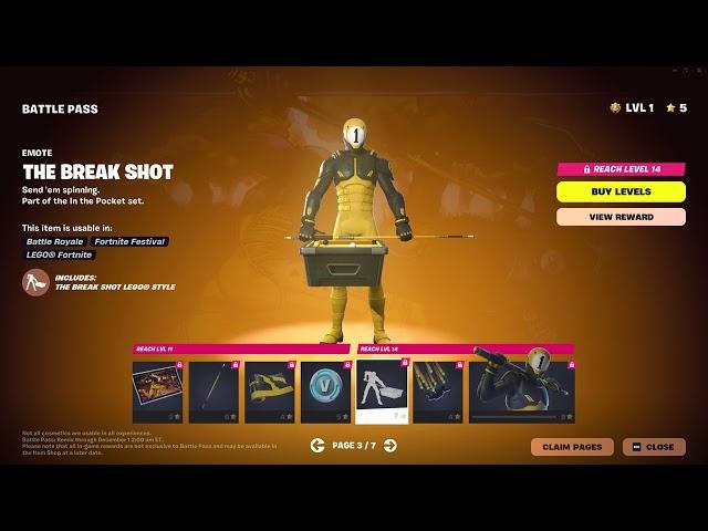 THE BREAK SHOT  NEW Fortnite Remix BattlePass Emote