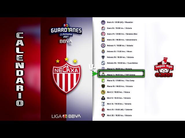 Rayos del Necaxa Calendario Oficial | Clausura 2021 | Liga Mx Guardianes 2021