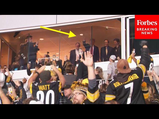 BREAKING NEWS: Trump Waves To Crowd At Pittsburgh Steelers-New York Jets Game In Pittsburgh, PA