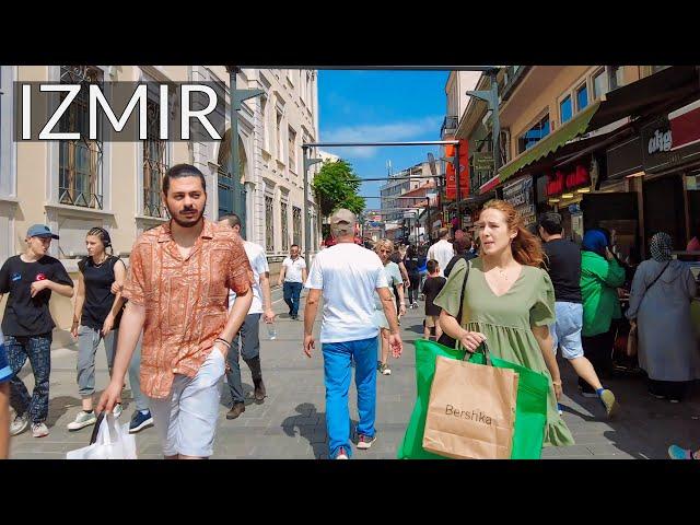 A Journey to Izmir's Center: Explore Kemerlatı Bazaar at 38°C Heat (4K Walk)