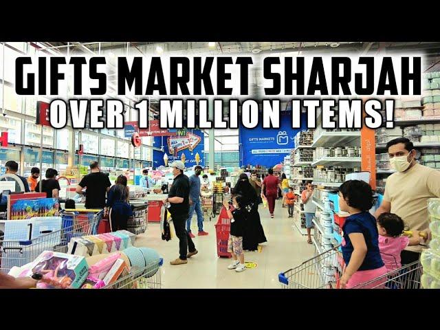 [4K] Largest 1 to 20 AED Shopping Center in UAE! GIFTS MARKET SHARJAH Shopping Tour!