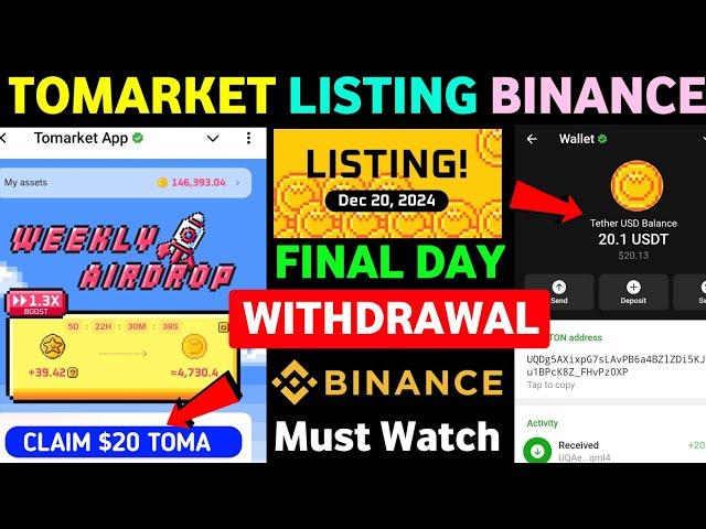 Tomarket Listing on Binance | Tomarket Listing Date | Tomarket Price | Tomarket New Updates