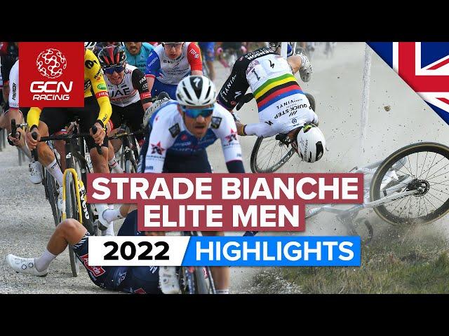 The FREAKIEST Crash We've Ever Seen In Cycling! | Strade Bianche 2022 Men's Highlights