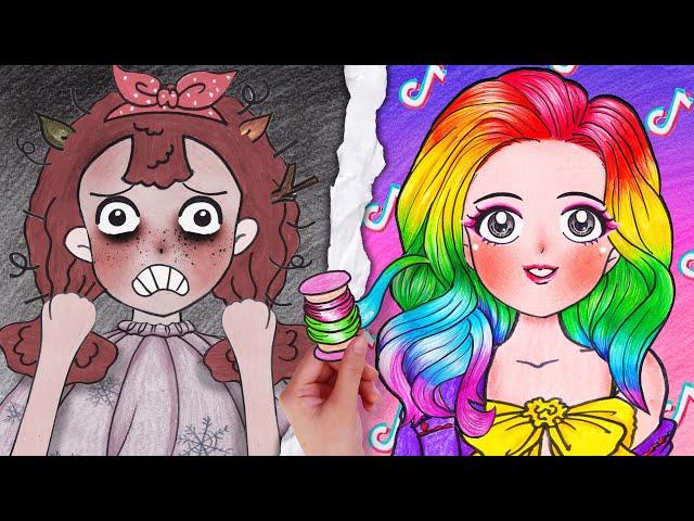 ELSA, RAPUNZEL, PONY Which DISNEY PRINCESS Are You? Stop Motion Paper | Seegi Story