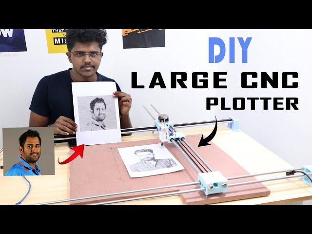 DIY Large CNC Plotter | Writing & Drawing Machine | Resizeable CNC Plotter | Coders Cafe