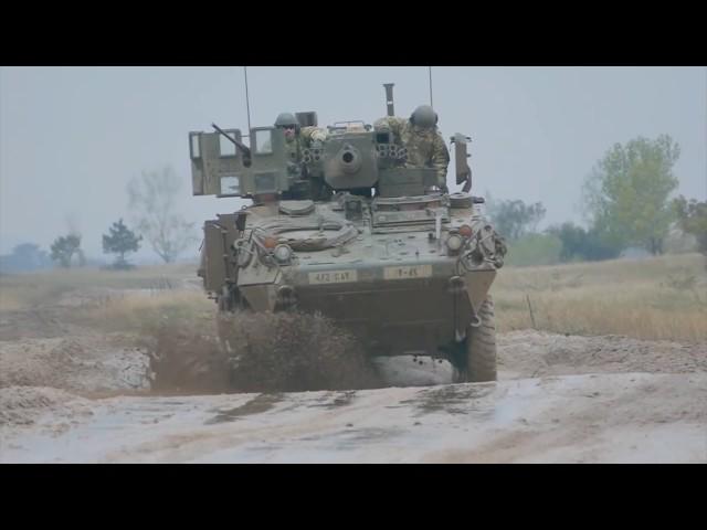 US Army   Stryker 8X8 Armoured Vehicles and T 72 Main Battle Tanks 1080p