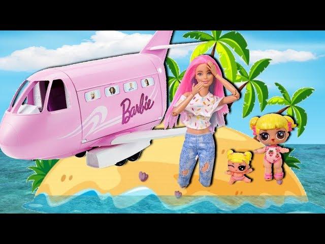 Barbie LOL Family Summer Vacation - Baby Goldie Lost On an Island