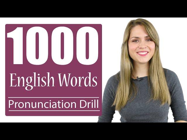 1000 Most Common English Words | Practice British Pronunciation | Vocabulary Drill