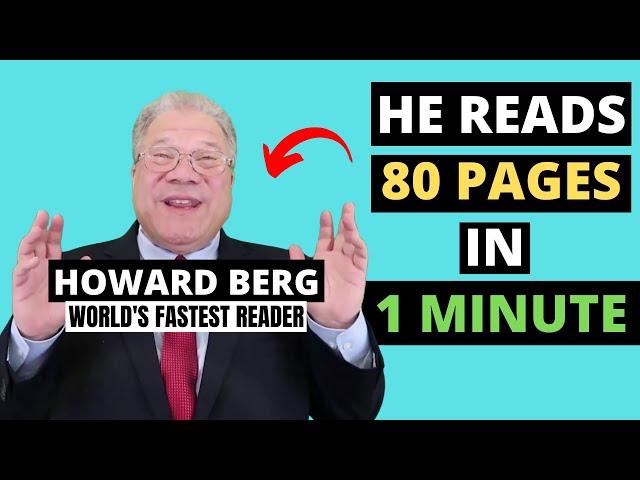 This Man READS 80 Pages in 1 Minute | Interview with Howard Berg (World's FASTEST Reader)(With SUBS)