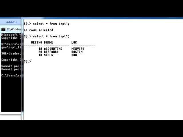 SQL: SQL* Loader (Fixed Position File)