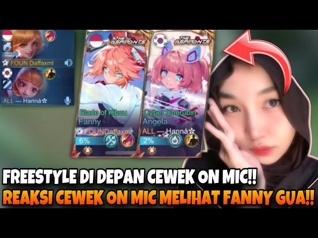 REAKSI CEWEK ON MIC MELIHAT FREESTYLE FANNY DAFFAXML!!