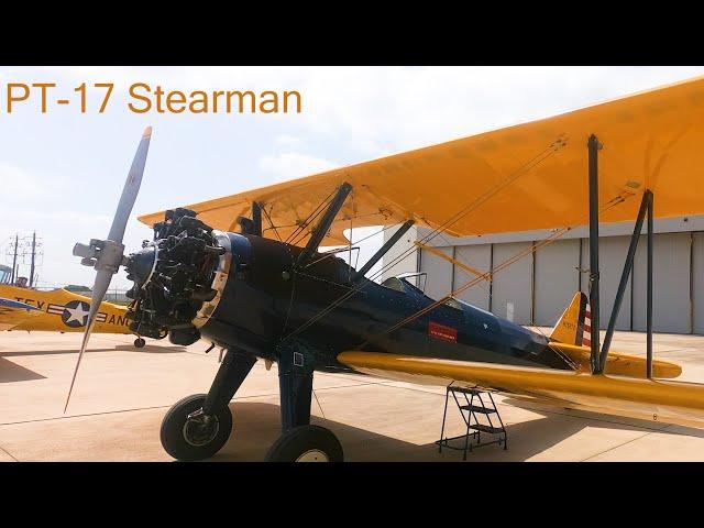 PT-17 Stearman operated by the Lone Star Flight Museum in Houston,Tx