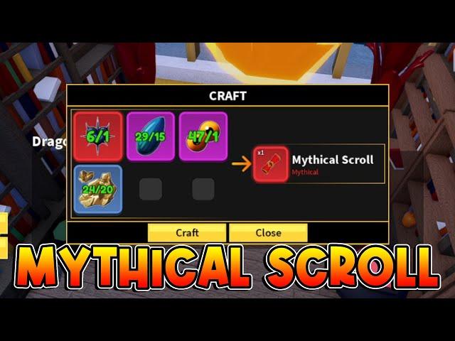 Crafting MYTHICAL SCROLL in Blox Fruits Update 20