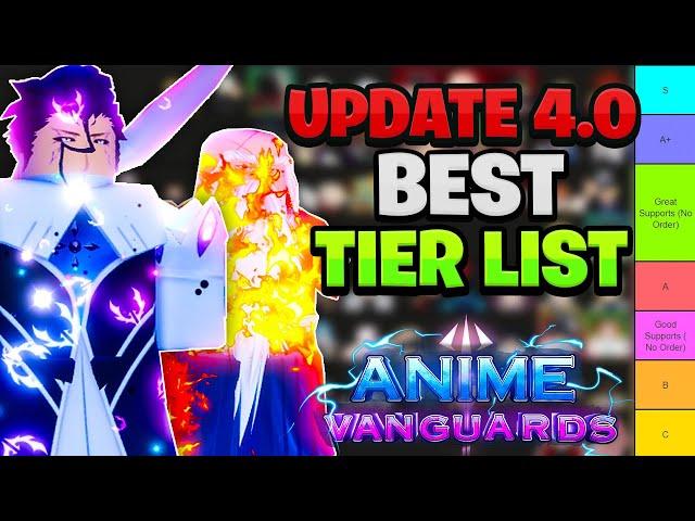 The BEST Update 4 TIER LIST! In Anime Vanguards (Best Units & Meta)