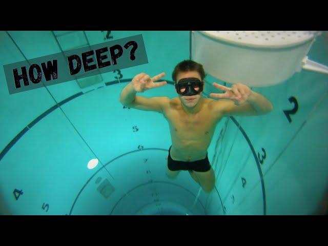 How Deep is this Pool!! Freediving at a Navy Training Facility!