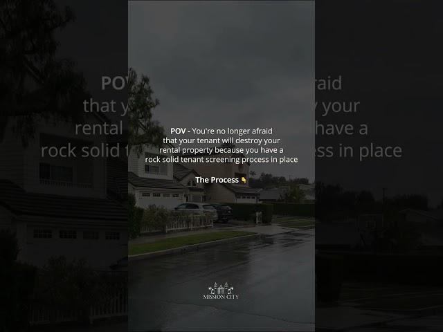 Tenant Screening Process!