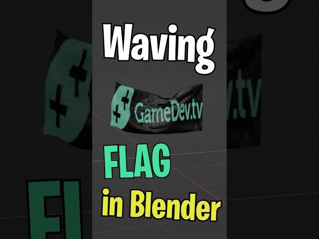 Let's Make A Quick Waving Flag in Blender! #Shorts #Blender #GameDev #IndieDev #FYP