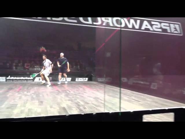 Azlan Iskandar vs. James Willstrop 2011-2012 World Series Finals frontwall view