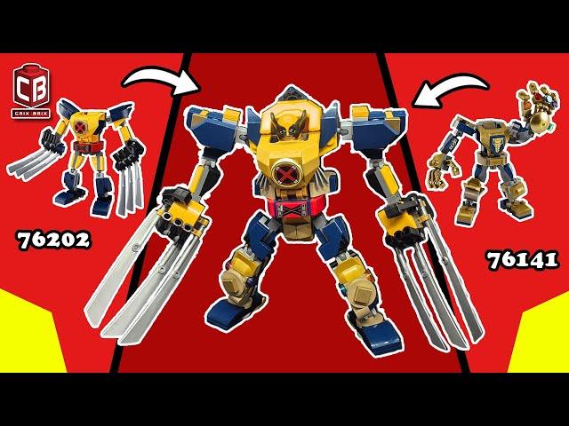 I built a lego Wolverine Mech Combined set 76202 and 76141 Crix Brix Fusion Episode 3
