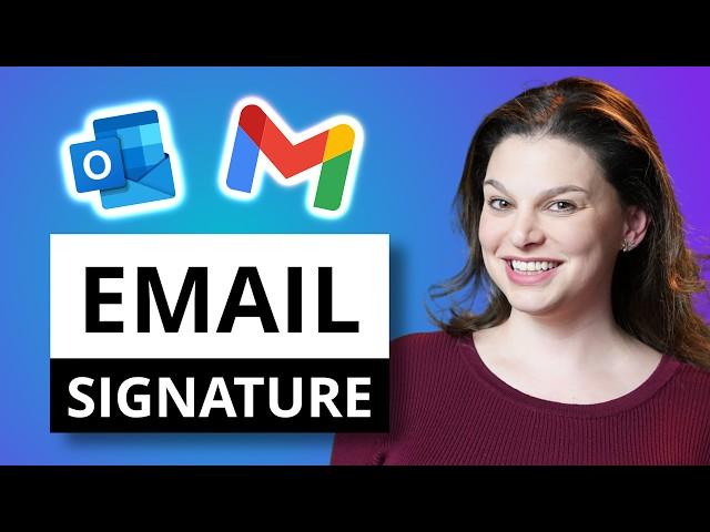 Make Outlook & Gmail Signature using Canva