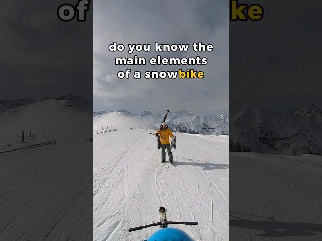 Snowbike ️ HOW TO : Parts of a Snowbike