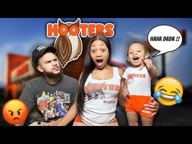 I TOOK MY DAUGHTER TO WORK AT HOOTERS PRANK ON BOYFRIEND **HILARIOUS**