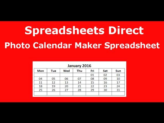 @Spreadsheetsdir Spreadsheets Direct Excel Calendar Maker Spreadsheet