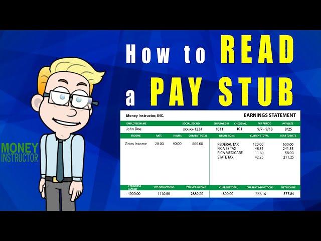 How to Read a Pay Stub | Your Paycheck | Money Instructor