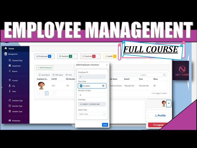 Completely build Employee Management System with .NET 8 Blazor Wasm & API - CRUD, Print, PDF etc..