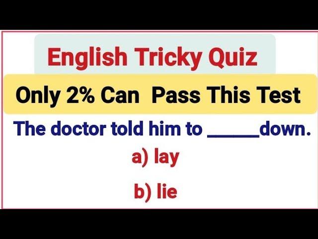 English Grammar And Vocabulary Tricky Quiz ️ Only 2% Can Pass This English Test .