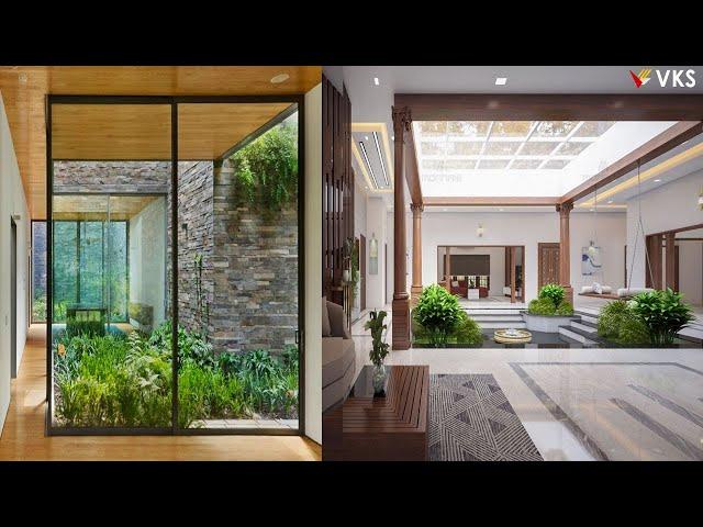 Courtyard House Design Ideas | Modern Courtyard House Indoor Garden | Small Courtyard House Interior