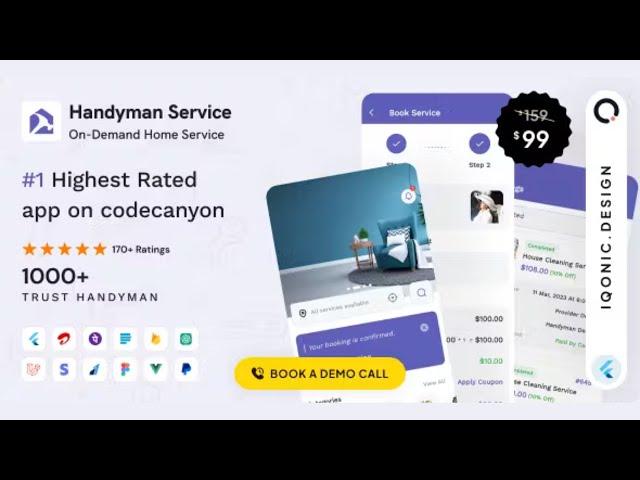 Make Urbanclap Clone app | make Handyman Home Service Flutter App | make handyman service app