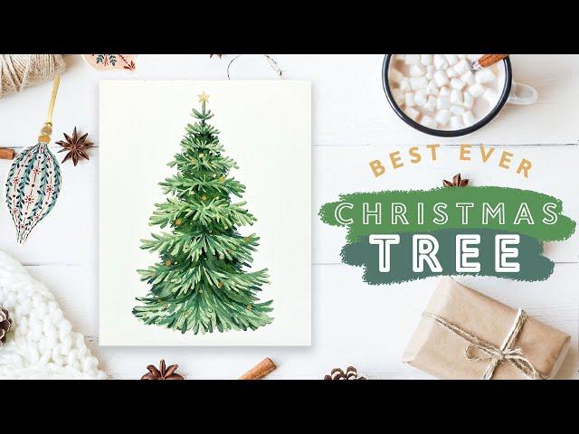 My BEST EVER Watercolour Christmas Tree Tutorial!